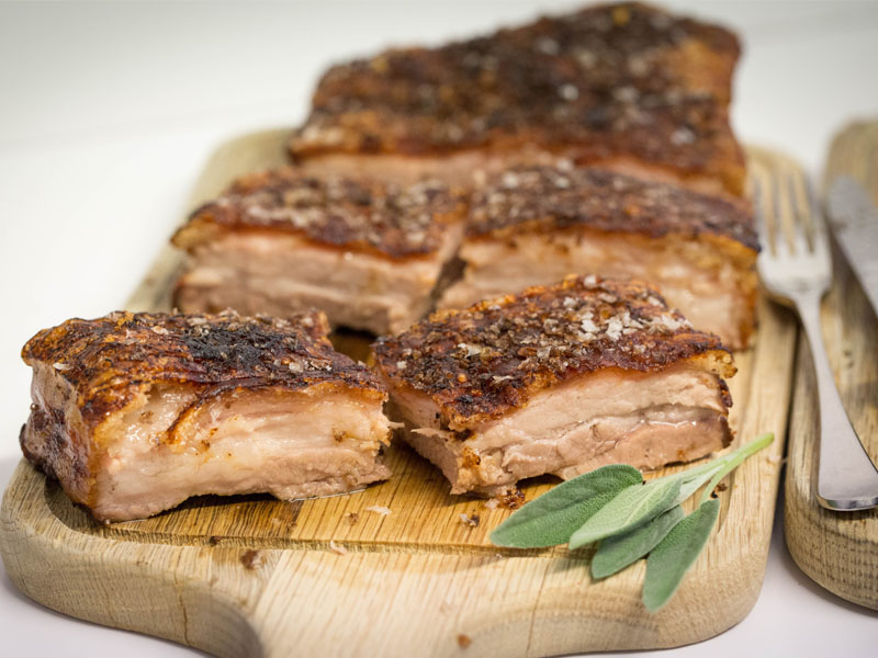 Pressed Pork Belly With Chilli And Garlic Recipe The Hollies Farm Shop