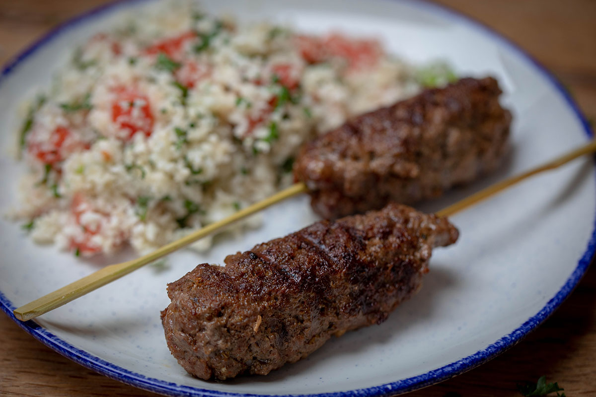 Lamb Kofta Kebabs & Cauliflower Tabbouleh - The Hollies Farm Shop