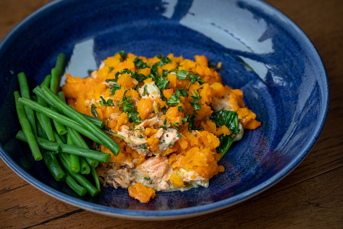 Hot Smoked Salmon Fish Pie - The Hollies Farm Shop